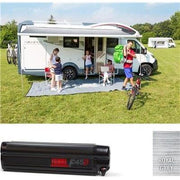 Fiamma F45S 190cm Deep Black Case Royal Grey Fabric Caravan Campervan Van Fiamma - Dynamic Drive