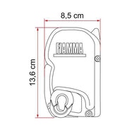 Fiamma F45S 260cm VW T5 T6 California White Case Royal Grey Fabric Volkswagen Fiamma - Dynamic Drive