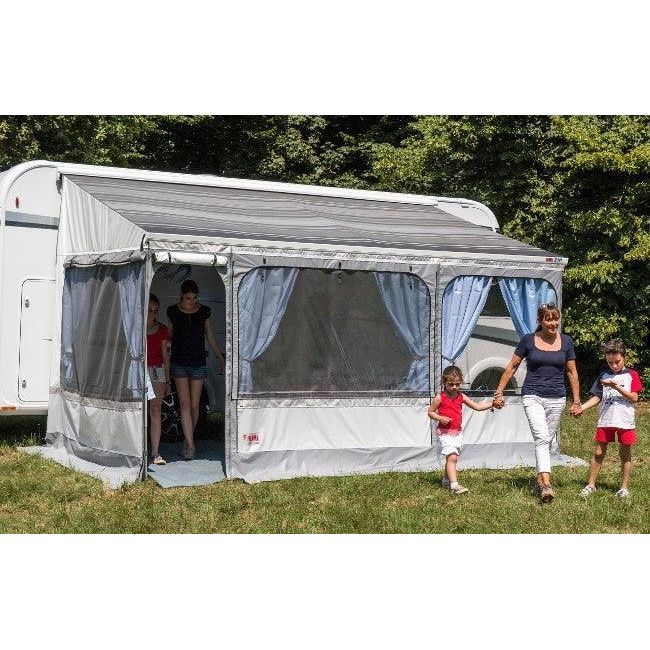 Fiamma F45S 375 Awning Polar White Case Royal Grey Fabric Motorhome Caravan Fiamma - Dynamic Drive