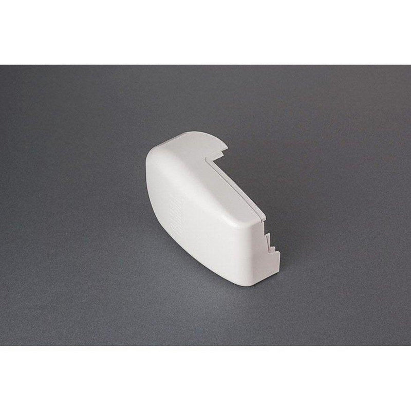 Fiamma F45Ti left hand outer end cap in polar white (98655-147) Fiamma - NN4 Online