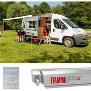 Fiamma F80S 320 Awning Titanium Case Royal Blue Fabric Motorhome Caravan Van Fiamma - Dynamic Drive