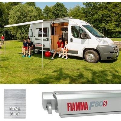 Fiamma F80S 340 Awning Titanium Case Royal Grey Fabric Motorhome Caravan Van Fiamma - Dynamic Drive