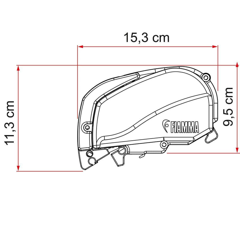 Fiamma F80S 340 Awning Titanium Case Royal Grey Fabric Motorhome Caravan Van Fiamma - Dynamic Drive