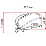 Fiamma F80S 370 Awning Polar White Case Royal Blue Fabric Motorhome Caravan Van Fiamma - Dynamic Drive