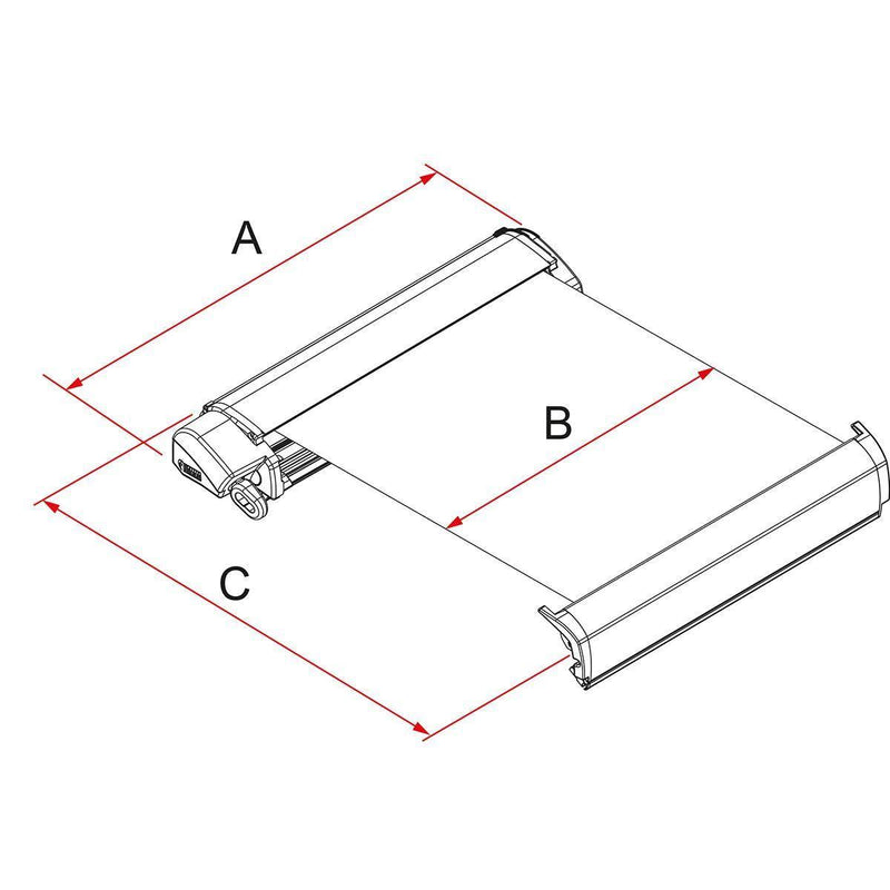 Fiamma F80S 370 Awning Polar White Case Royal Blue Fabric Motorhome Caravan Van Fiamma - Dynamic Drive