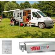 Fiamma F80S 400 Awning Titanium Case Royal Grey Fabric Motorhome Caravan Van Fiamma - Dynamic Drive