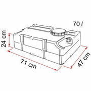 Fiamma Fresh Water Tank Carrier 70L Litre + Lid Seal Camper Van Motorhome Fiamma - Dynamic Drive