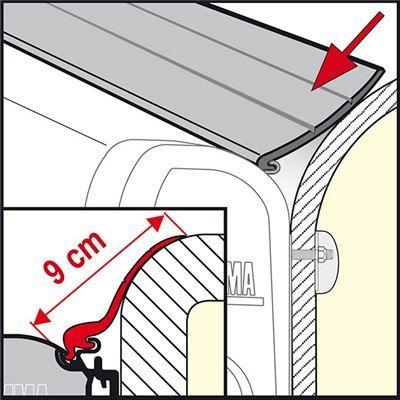 Fiamma Kit Rain Rubber Guard L 5.5M For Awning With Adapter Or Curved Walls KIT Fiamma - Dynamic Drive