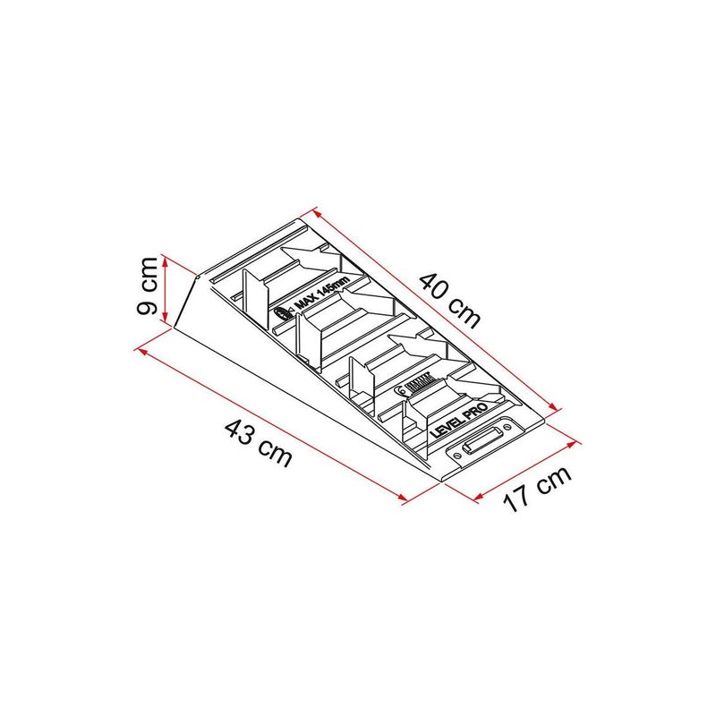 Fiamma Level Pro Grey Levelling Ramps 5 Ton Heavy Duty Caravan Motorhome 97901-011 Fiamma - Dynamic Drive