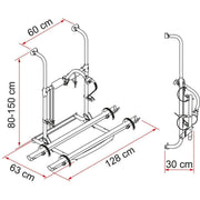 Fiamma Motorhome Carry Bike UL Black 2 Cycle Carrier Fiamma - Bars 4 Cars