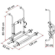 Fiamma Motorhome Carry Bike UL Black 2 Cycle Carrier Fiamma - Bars 4 Cars