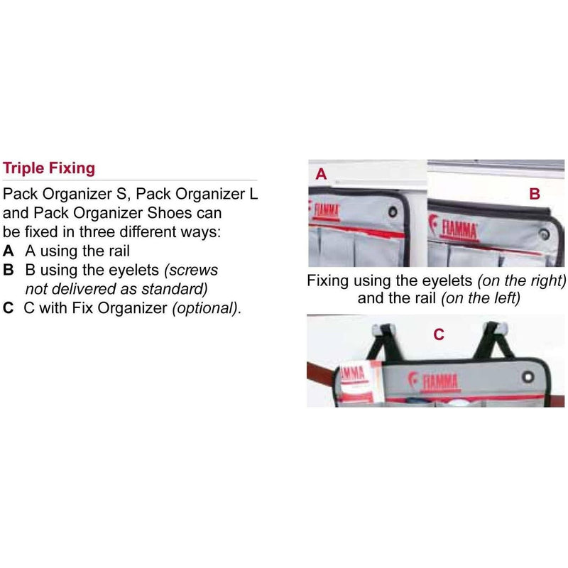 Fiamma Pack Organiser S Hanging Storage Camping Caravan Motorhome Tent 07512-01- FIamma - Dynamic Drive