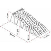 Fiamma Pair Jumbo Ramps With Bag Wheel Leveller Hd 8 Ton Axle Caravan Motorhome 97901-060 Fiamma - NN4 Online