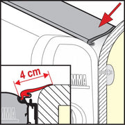 Fiamma Rain Guard 4Cm Wide X 1M, Rubber Rain Seal For Fiamma F45 Awnings 03477-01- Fiamma - Dynamic Drive
