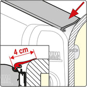 Fiamma Rain Guard 4Cm Wide X 1M, Rubber Rain Seal For Fiamma F45 Awnings 03477-01- Fiamma - Dynamic Drive