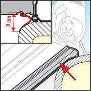 Fiamma Rain Guard Lower Wide X 1M, Rubber Rain Seal For Fiamma F45S Awnings Fiamma - Dynamic Drive