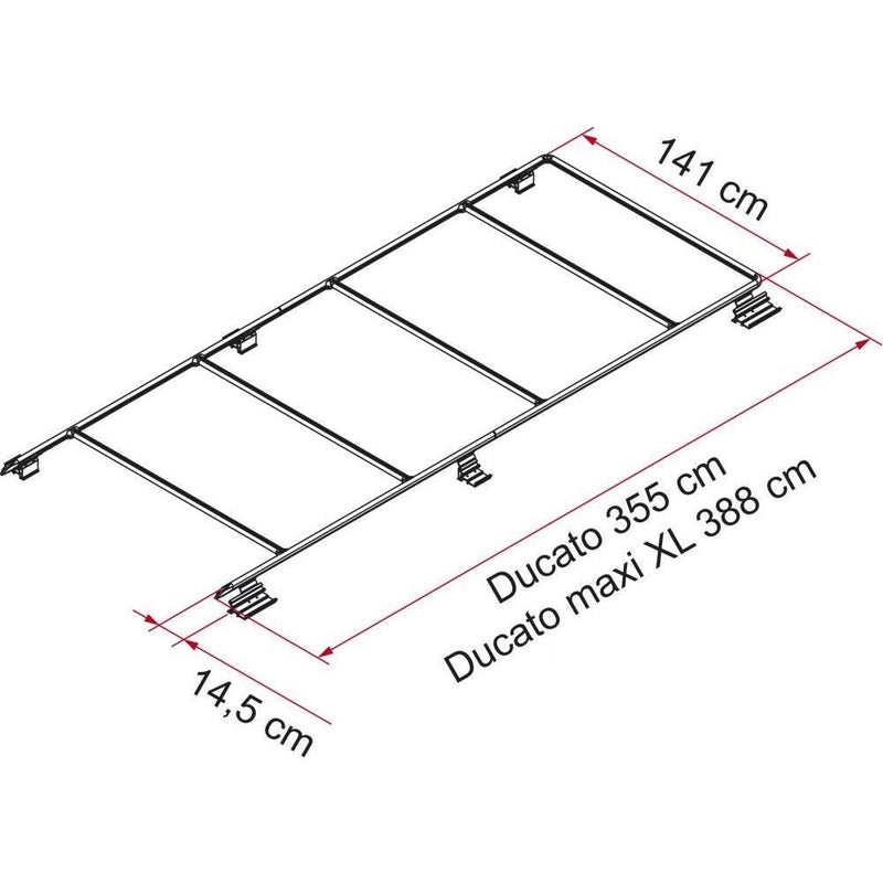 Fiamma Roof Rail Fiat Ducato Maxi XL 2006 High Roof L4 Van Conversion 05808-02- Nova - Dynamic Drive