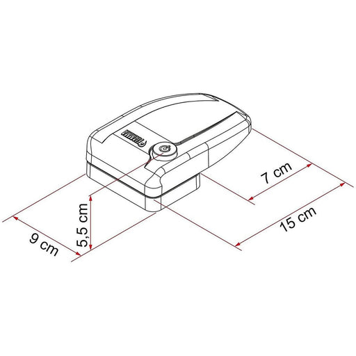 Fiamma Safe Door Frame White Security Lock Caravan Motorhome 08022-01- Fiamma - UK Camping And Leisure