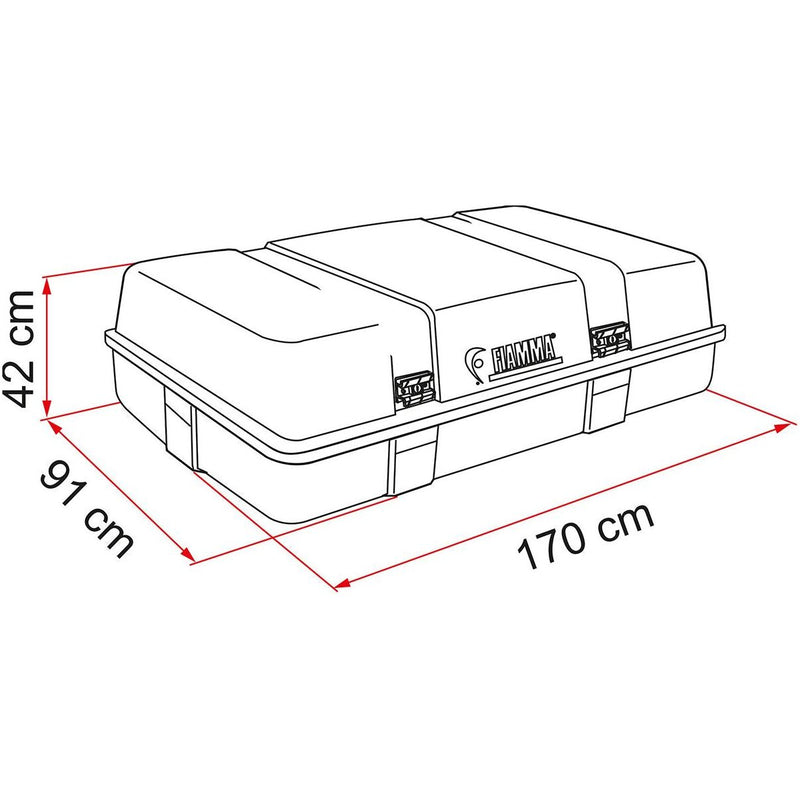 Fiamma Ultra Box 3 Top Mount Storage Box Motorhome Storage Box Fiamma - Dynamic Drive