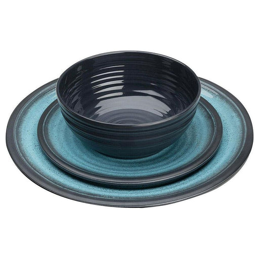Flamefield Granite Aqua Dinner Set Premium Melamine 12 piece Camping Picnic Flamefield - Dynamic Drive