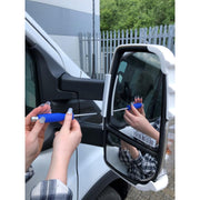 For Ford Transit Mark 8 Mirror Protectors White Pair - Twin Arm Model Only Milenco Milenco - Dynamic Drive