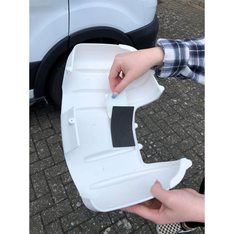 For Ford Transit Mark 8 Mirror Protectors White Pair - Twin Arm Model Only Milenco Milenco - Dynamic Drive