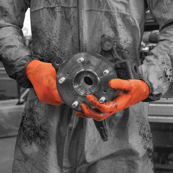 10x Bodyguard Finite Orange Grip Textured Grip Pattern Nitrile Gloves Medium Box 90 Bodyguard - Dynamic Drive