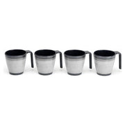 Granite 4x Stacked Mug Set Grey Flamefield Melamine Ideal Camping Picnic Caravan Flamefield - Dynamic Drive
