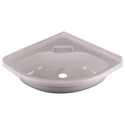 Grove 14" x 14" Bathroom White Plastic Corner Vanity Sink Bowl Grove - Dynamic Drive