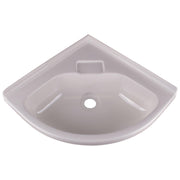 Grove 14" x 14" Bathroom White Plastic Corner Vanity Sink Bowl Grove - Dynamic Drive