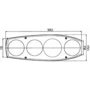 Hella Caraluna II Motorhome Rear Light Left Reverse Round Reflector Hella - Dynamic Drive