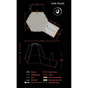 Olpro Hive Campervan Awning (Fibreglass Poles) - with Sleeping Pod Olpro - Dynamic Drive
