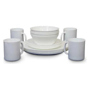 Vango Opal 16 Piece Dining Set 16 Pcs White Vango - Dynamic Drive
