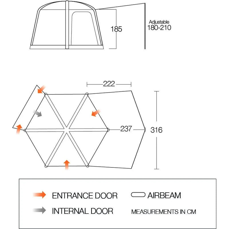 Vango Hex Sun Canopy Grey Violet Vango - Dynamic Drive