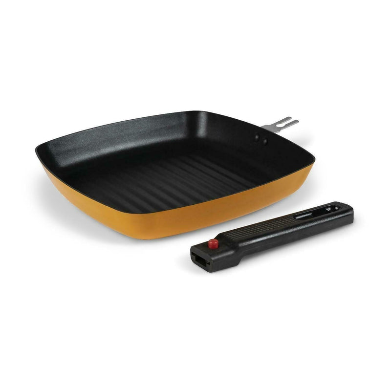 Kampa 24cm Camping Square Frying Pan with Removable Handle - Sunset Kampa - Dynamic Drive