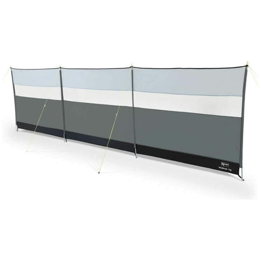 Kampa 4 Steel Poled 5m Camping Windbreak with Clear Viewing Panels - Fog Grey Kampa - Dynamic Drive