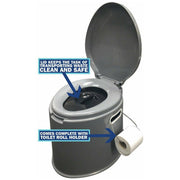 Leisurewize Camping Toilet Lightweight and Portable with Seat Festivals Outdoor Caravan - 5L Leisurewize - Dynamic Drive