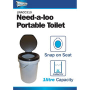 Leisurewize Need A Loo Camping Toilet Bucket With Seat and Lid Leisurewize - Dynamic Drive