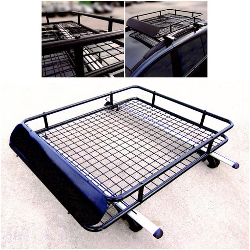 Leisurewize Universal Heavy Duty Steel Aerodynamic Roof Rack Bar Tray Carrier Streetwize - Dynamic Drive