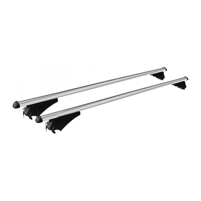 Locking Universal Aluminium Car Roof Bars Cross Rack 1.35M For Flush & Raised Rails 75kg Maypole - Dynamic Drive