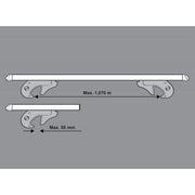 Locking Universal Aluminium Car Roof Bars Cross Rack 1.3M For Raised Rails 75kg Maypole - Dynamic Drive