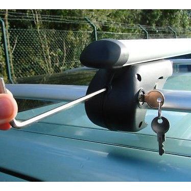 Locking Universal Aluminium Car Roof Bars Cross Rack 1.3M For Raised Rails 75kg Maypole - Dynamic Drive