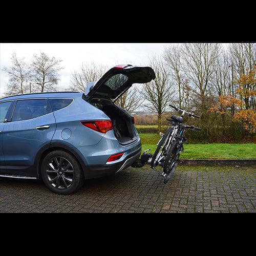 M-Way Towball Mounted Car Rear Tow Bar Cycle Holder 2 Bike Carriers with Electrics Maypole - Dynamic Drive