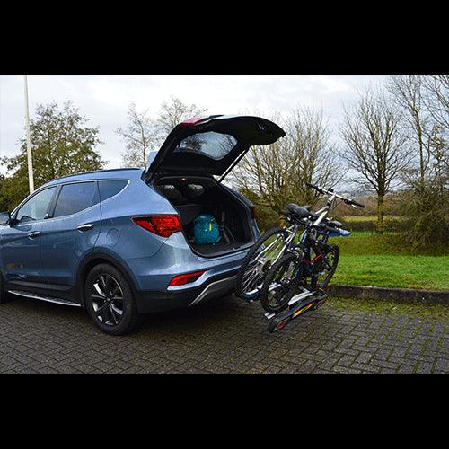 M-Way Towball Mounted Car Rear Tow Bar Cycle Holder 2 Bike Carriers with Electrics Maypole - Dynamic Drive