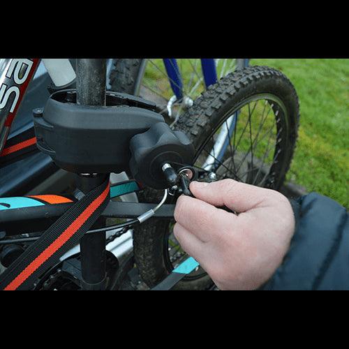 M-Way Towball Mounted Car Rear Tow Bar Cycle Holder 2 Bike Carriers with Electrics Maypole - Dynamic Drive