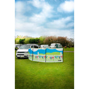 Maypole 3 Panel Poled Windbreak Summer Days 5m x 1.4m Maypole - Dynamic Drive