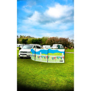 Maypole 3 Panel Poled Windbreak Summer Days 5m x 1.4m Maypole - Dynamic Drive