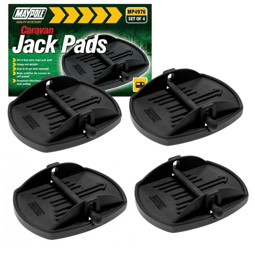 Maypole 4 x Universal Caravan Jack Pads Set Wheel Foot Leg Support Stop Leveller Maypole - Dynamic Drive