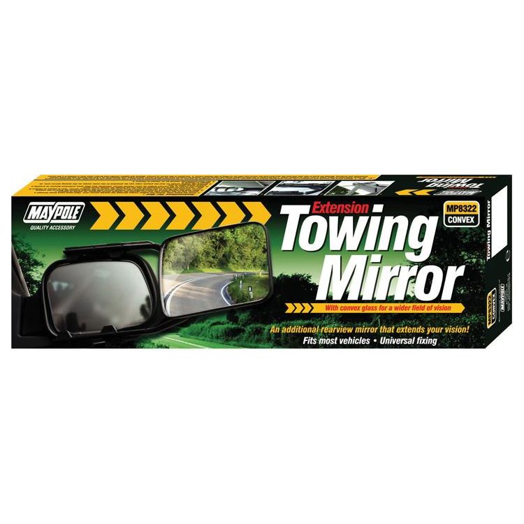 Maypole Caravan Trailer Mirror Glass Extension Towing Mirrors 8322 Convex Car Maypole - Dynamic Drive