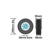 Maypole Caravan Trailer Spare Jockey Steel Wheel Solid Rubber Tyre 200mm Maypole - Dynamic Drive